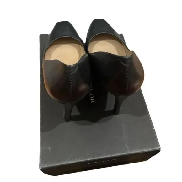 POUR LA VICTOIRE Black Leather Pumps - Picture 7 of 8